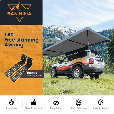 San Hima 180° Freestanding 4×4 Awning with L-Brackets
