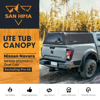 ​San Hima UTE Steel Canopy – Nissan Navara NP300 Dual Cab 2021–Current