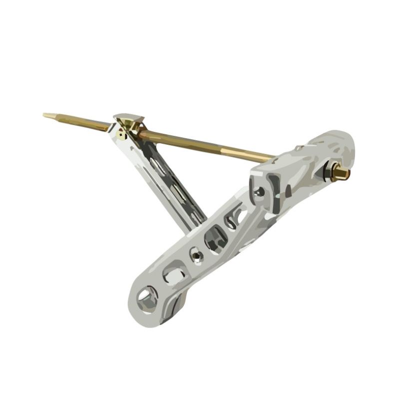 Corner Jack Folding Premium Long 1250kg - Burquip
