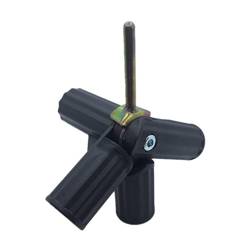 Adjustable Tent Pole Connector with Spigot - “T” Connector - 4 Arm