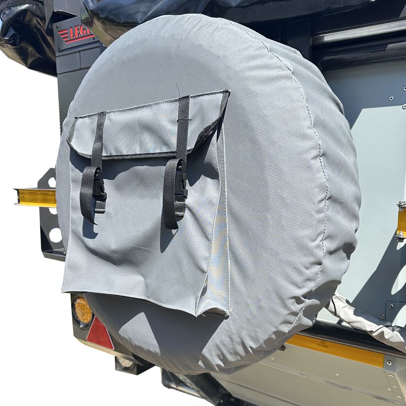 ​Spare Wheel Cover with Square Storage Bag - Conqueror Logo