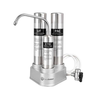 FocusOutdoor® 3-Stage Countertop UF Water Filter System