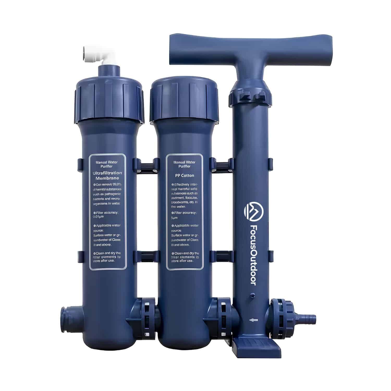 FocusOutdoor® 3-Stage Portable Manual UF Water Purifier
