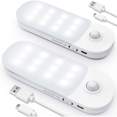​FocusLights® USB Rechargeable Motion Sensor Lights – 2 Pack