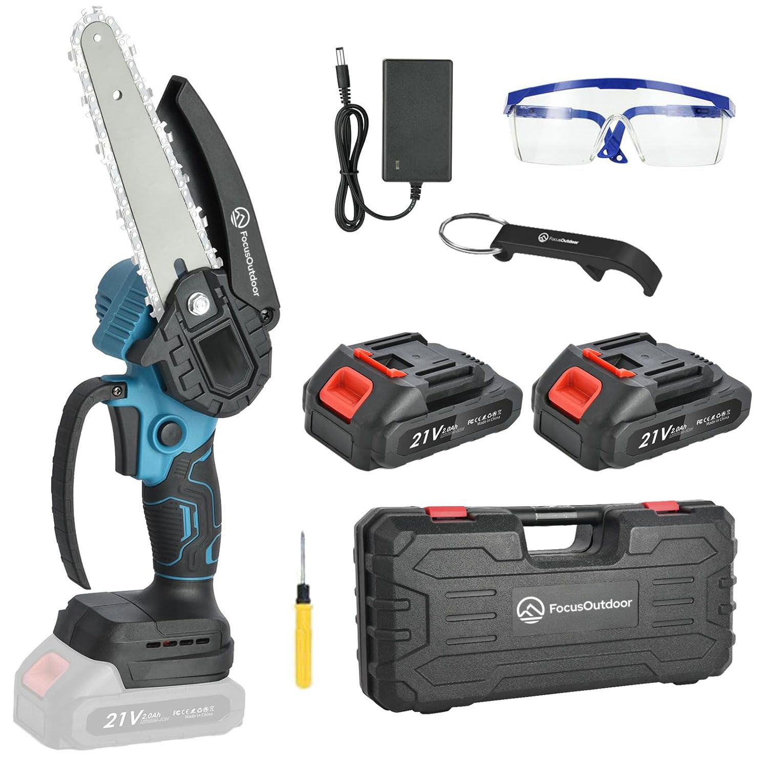 FocusOutdoor® Mini Cordless Chainsaw – 6 Inch