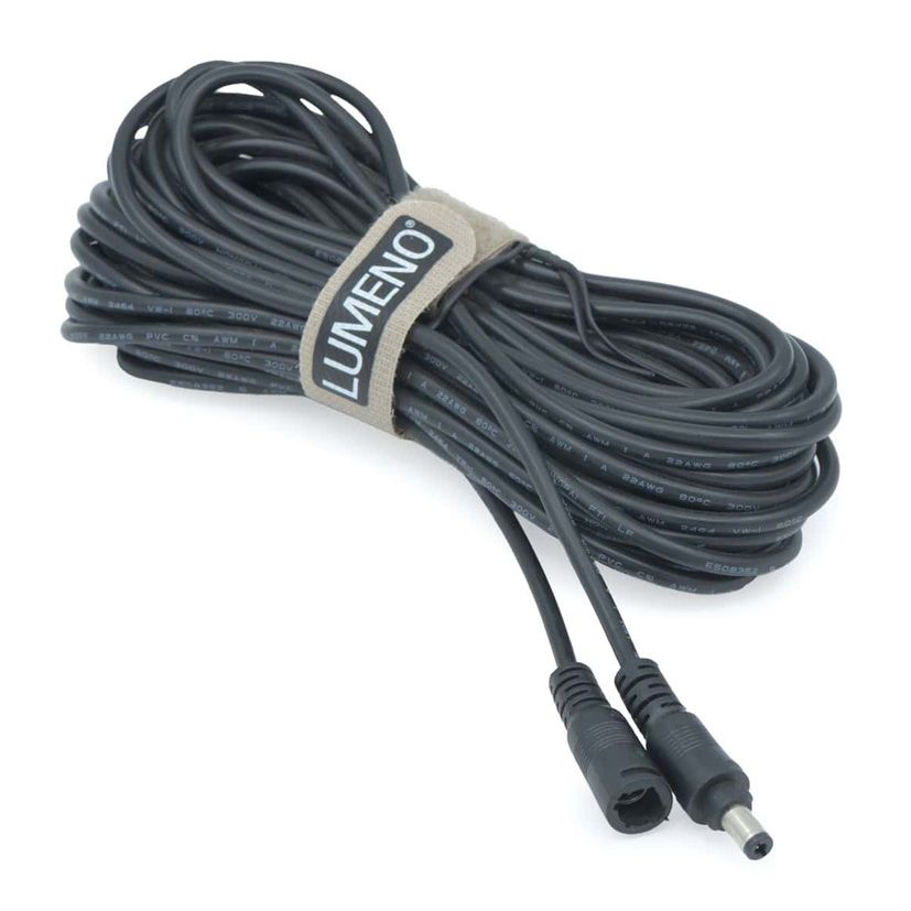 Lumeno DC Male to Female Extension Cable – 10m