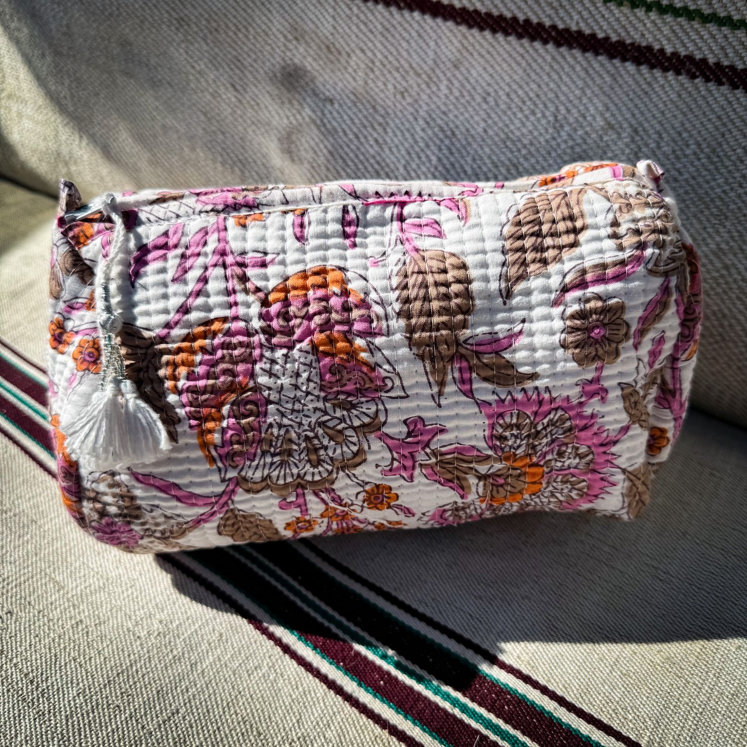 Toiletry Bag Orange Flower Medium