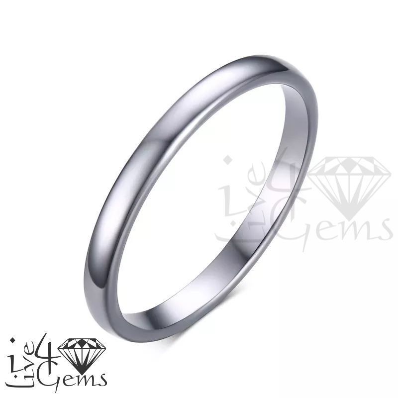 Tungsten Carbide Silver Band (2mm)