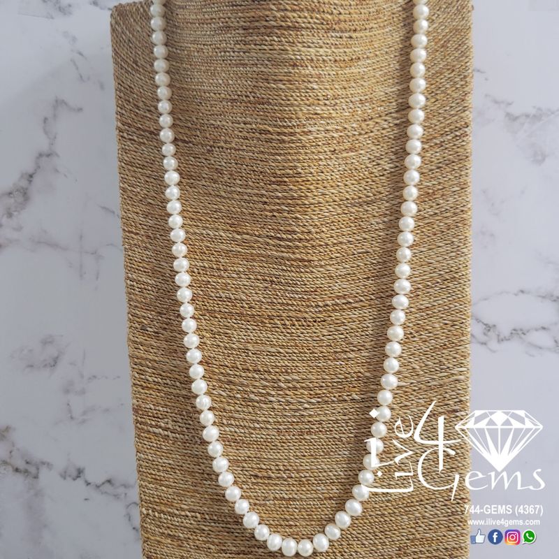 Pearl Baroque 48&quot; 10mm White Necklace