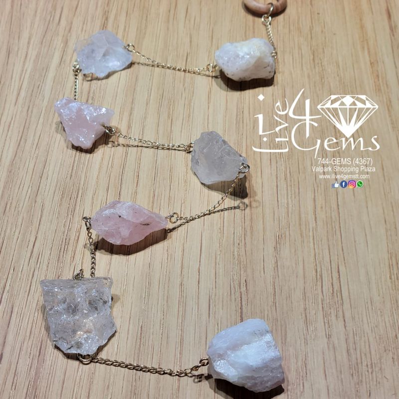Rose Quartz Crystal Wall Hanging