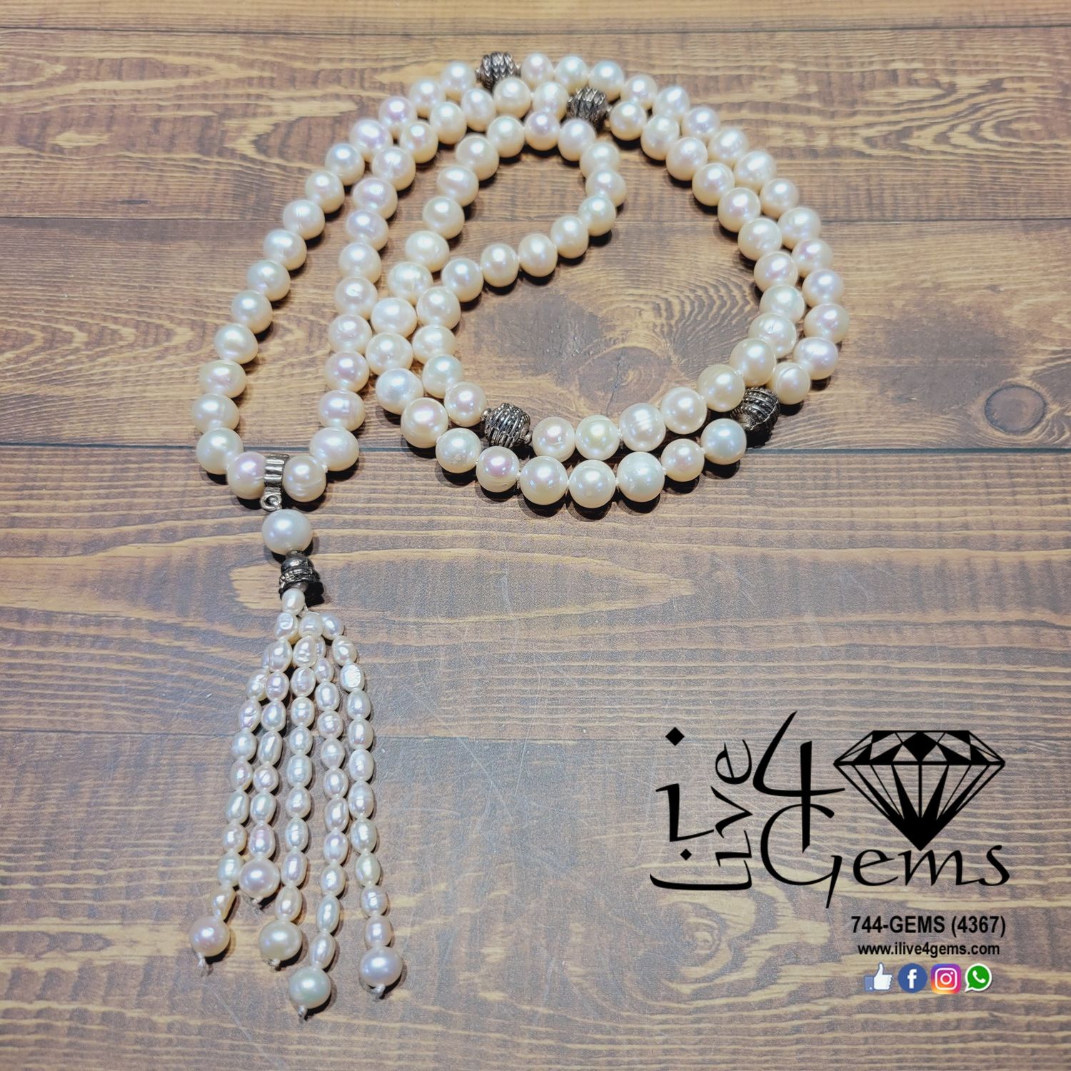 Pearl Tassel 34&quot;L