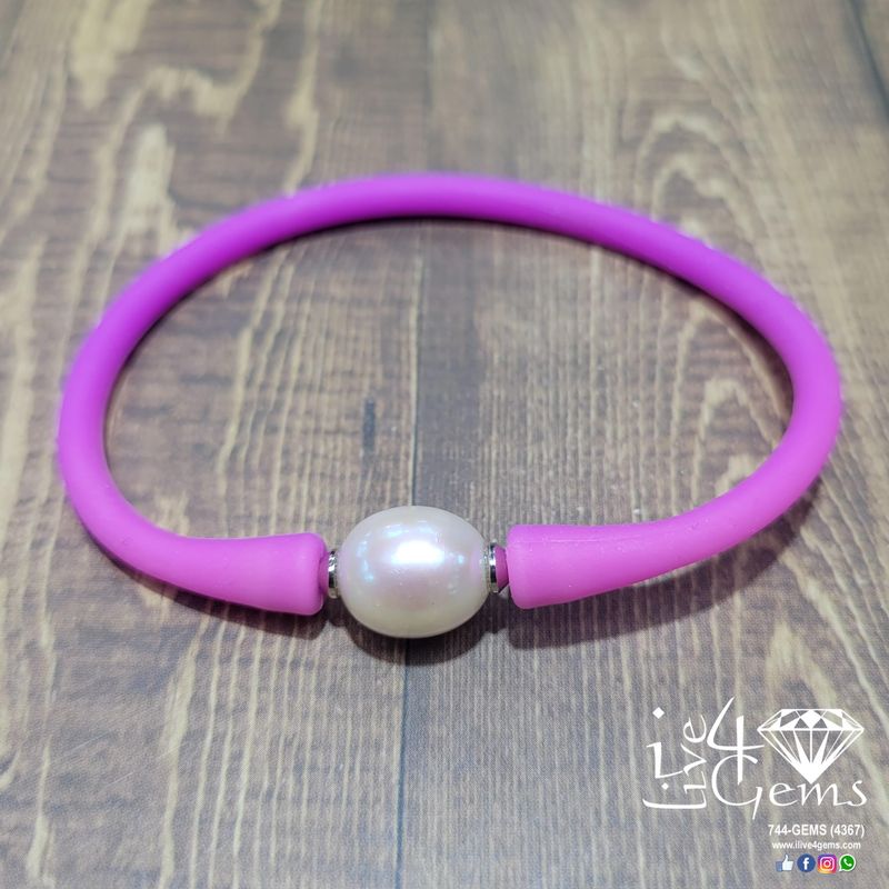 Pearl Baroque Silicone Bracelet