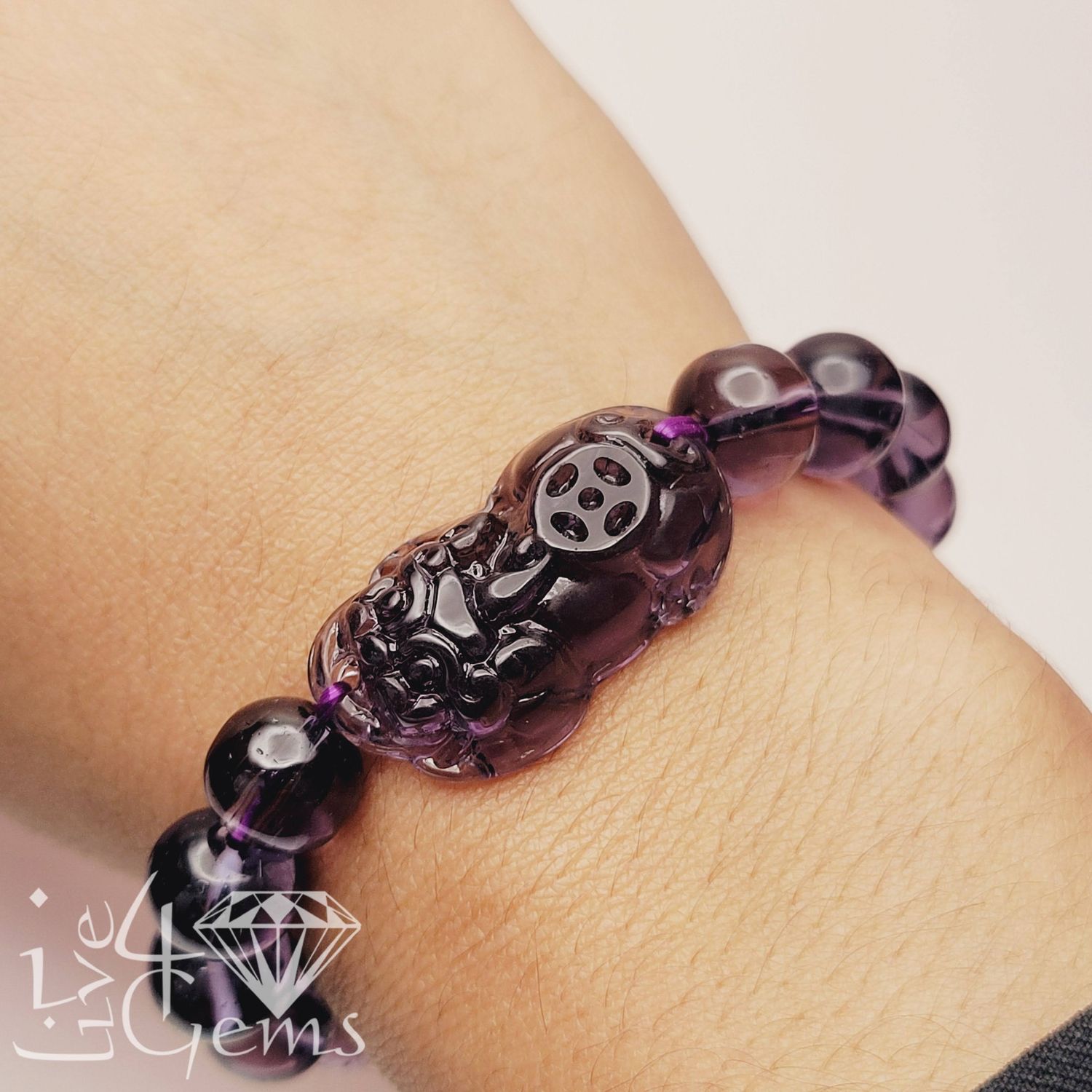 Amethyst Pixiu Lucky Dragon Bracelet