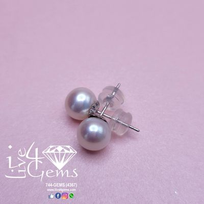 14ktw White Pearl 7mm