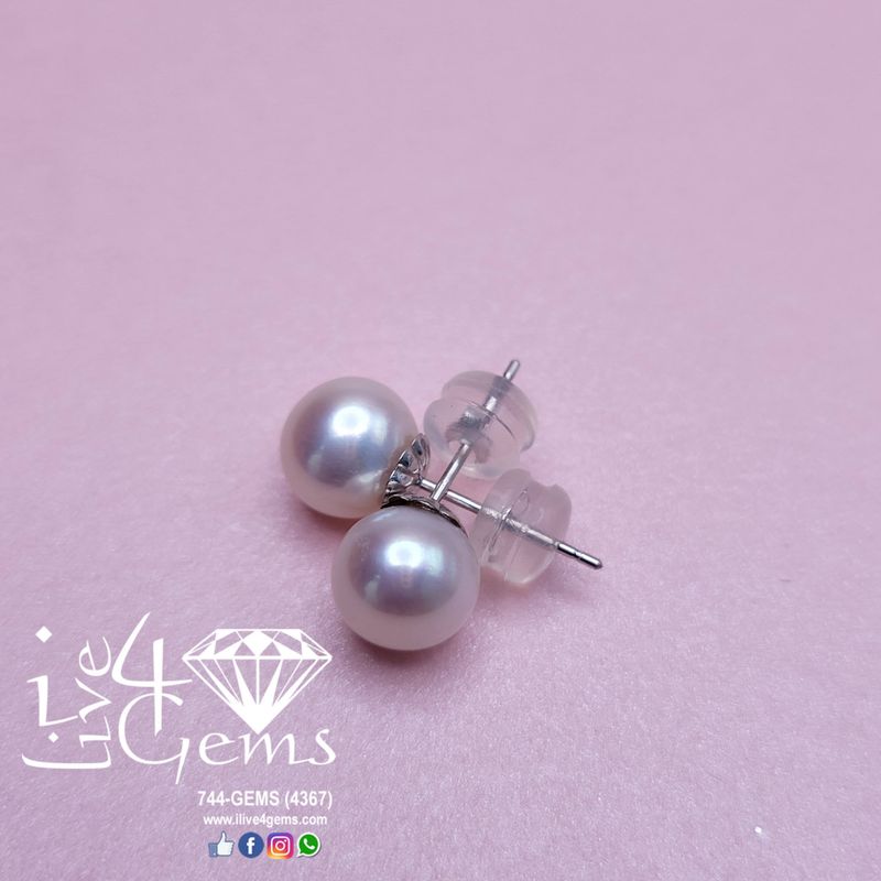14ktw White Pearl 7mm