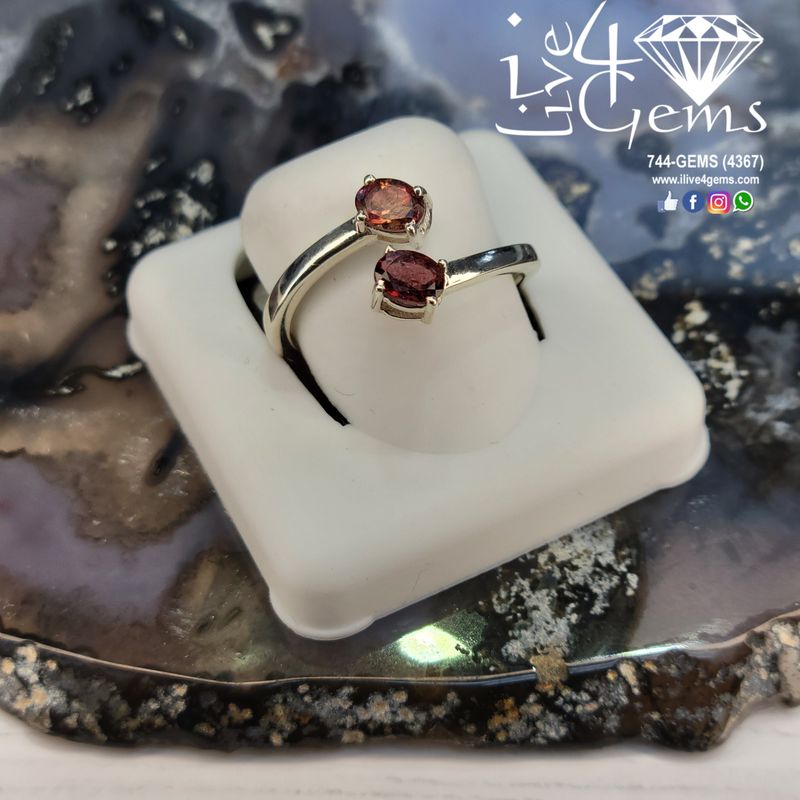 Sterling Silver Adjustable Tourmaline Ring S7