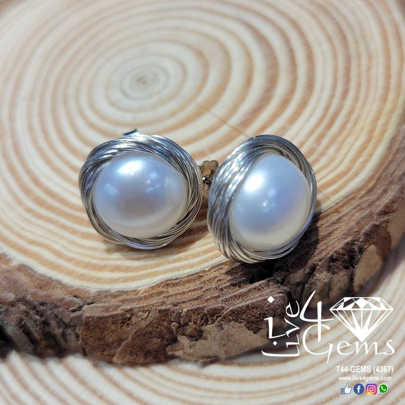 Pearl Silver Wrapped 12mm