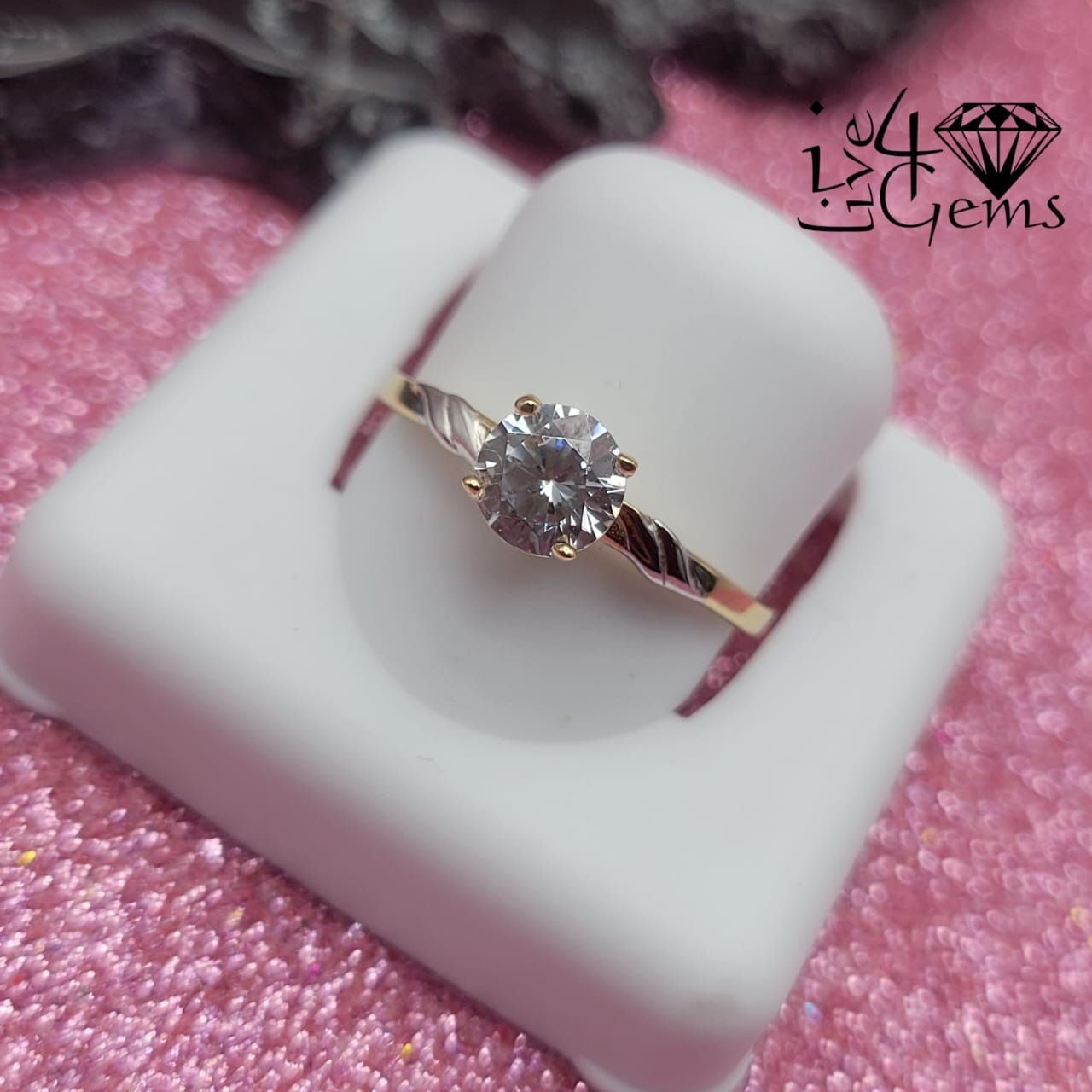 10kty Cz Two Tone Ring