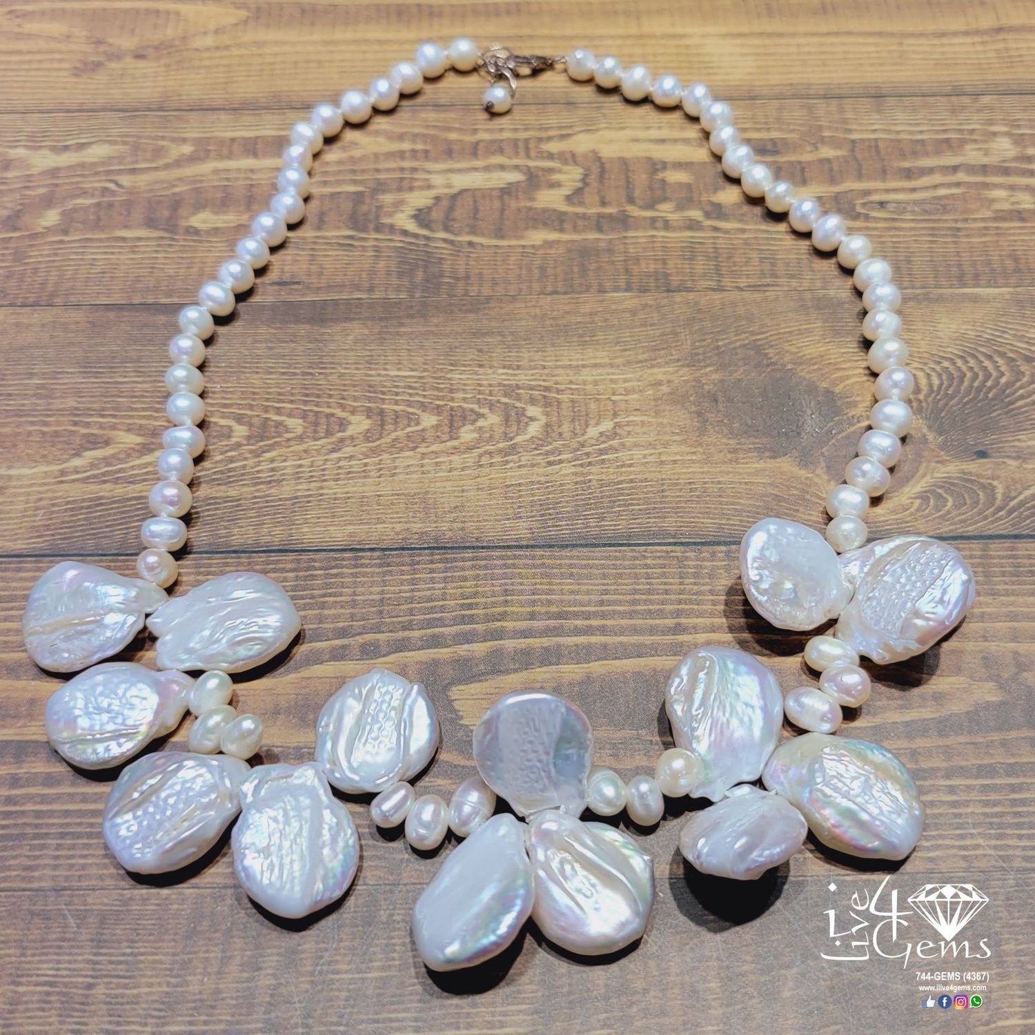 Baroque Pearl Charm Necklace