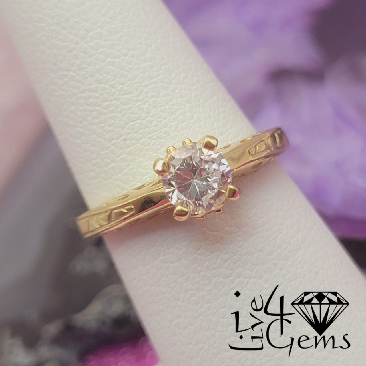 10kty Cz Hidden CZ Soltaire Ring