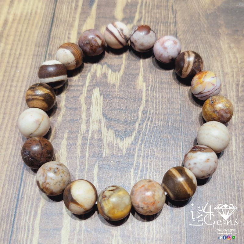 Orbicular Jasper Gemstone Bracelet