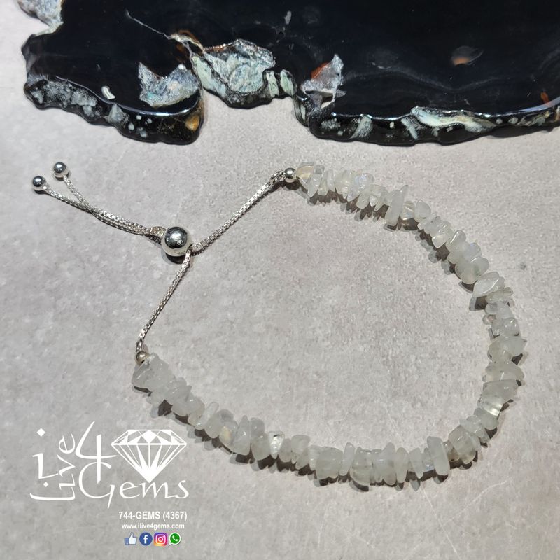Silver Bead Cluster Bracelet Herkimer Diamond