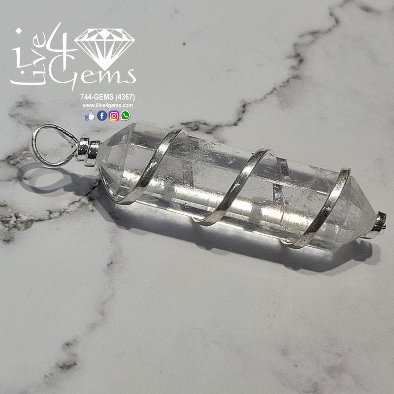Polished Clear Quartz Pendant