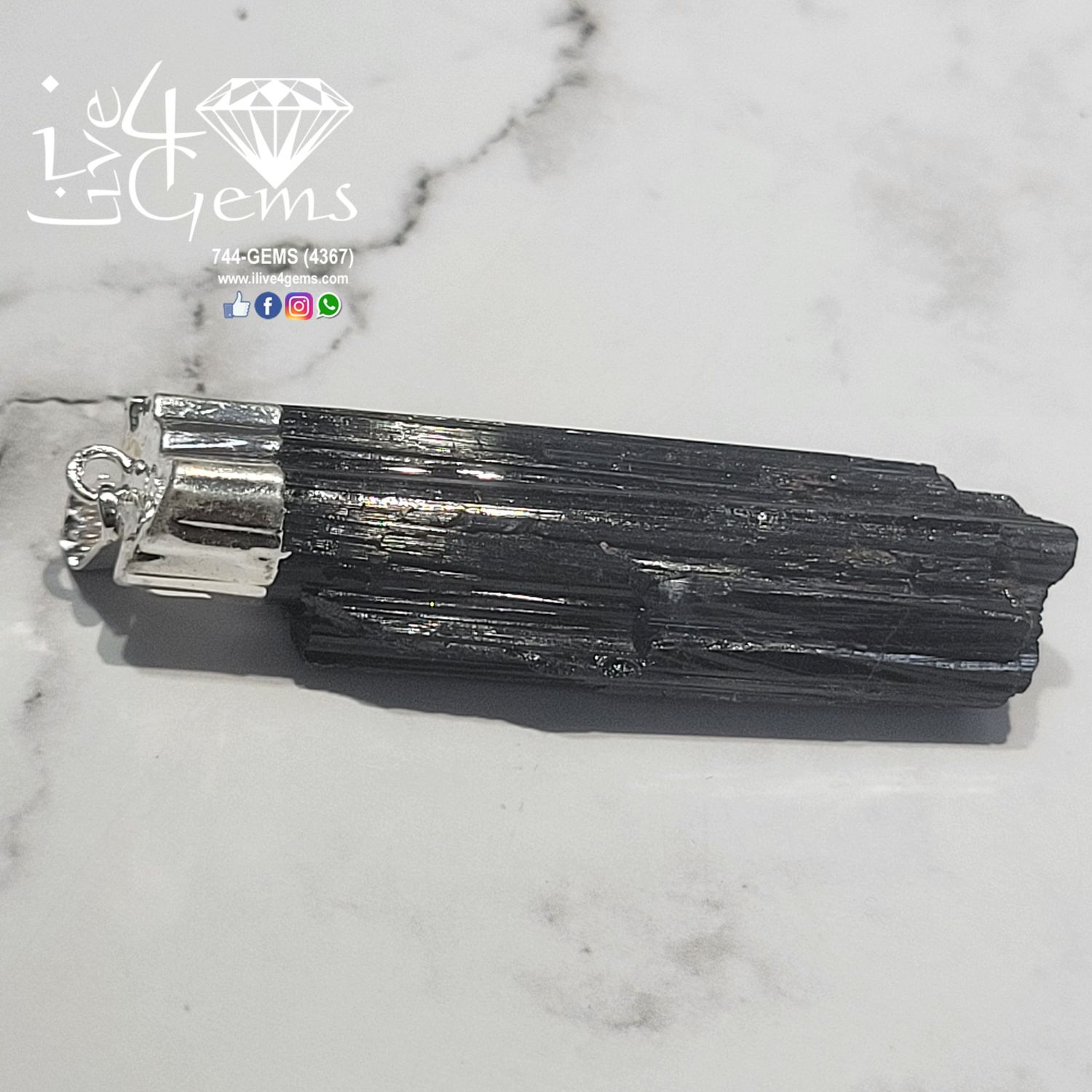 Raw Tourmaline Pendant