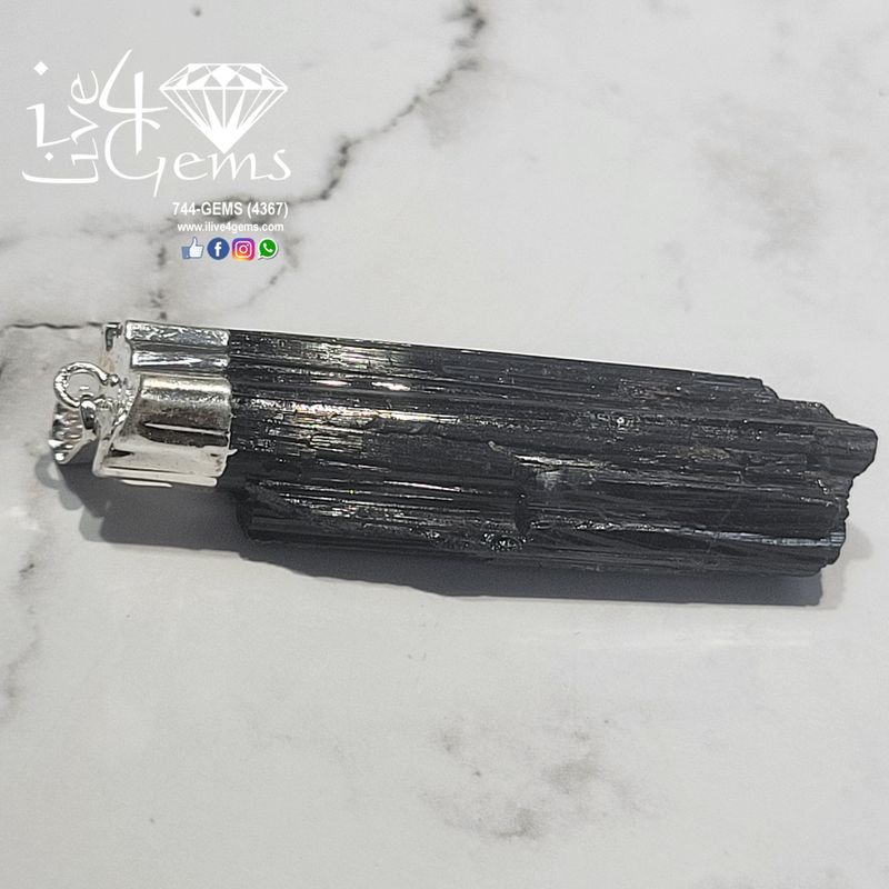 Raw Tourmaline Pendant
