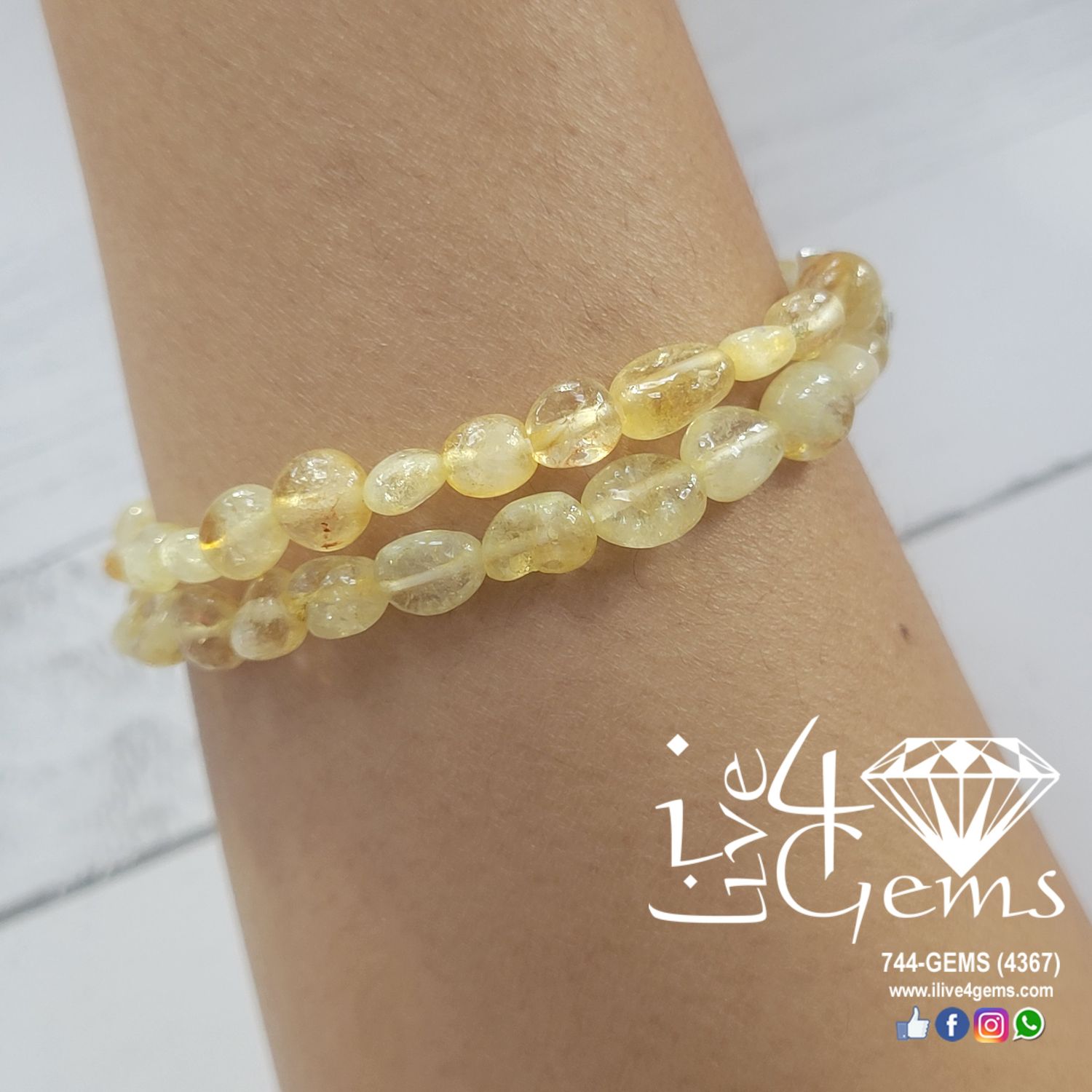Citrine Double Strand Bracelet