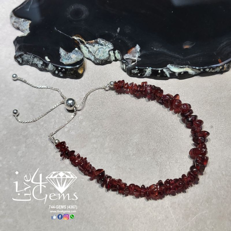 Silver Bead Cluster Bracelet Amber