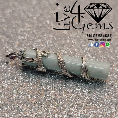 Silver Dragon Staff Pendant/Chain