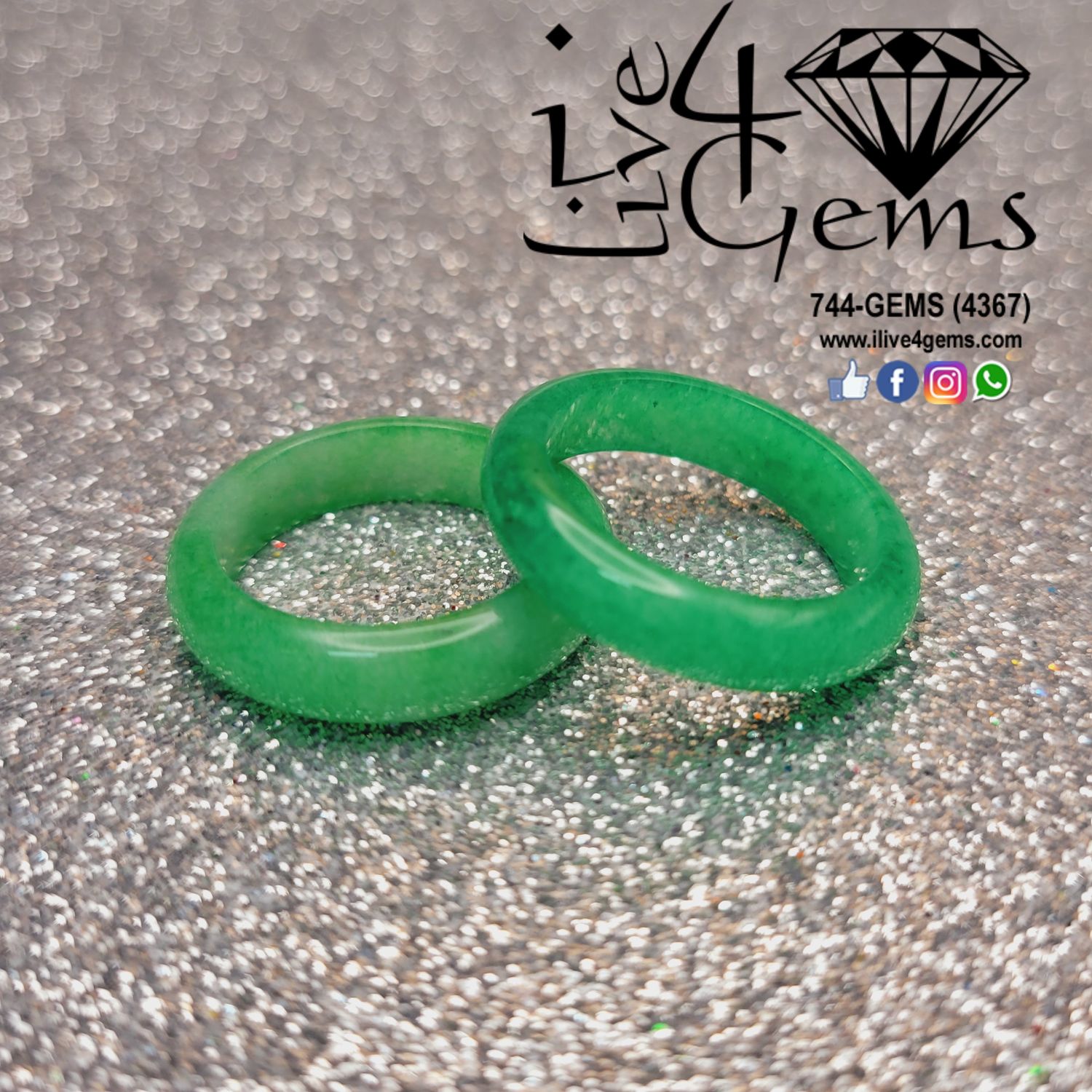 Plain Green Jade Ring S9