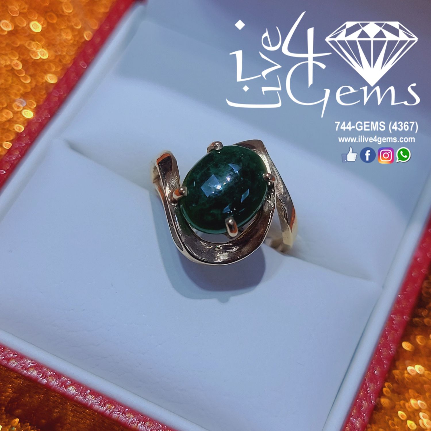 14kt Imperial Jade Ring