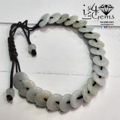 Jade Round Lucky Donut Brown Pull String