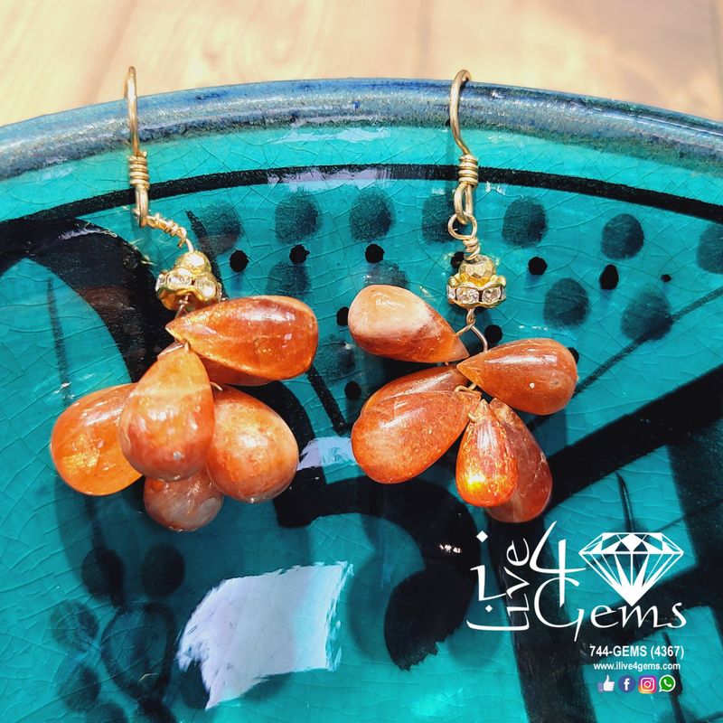 Gemstone Earring Sunstone