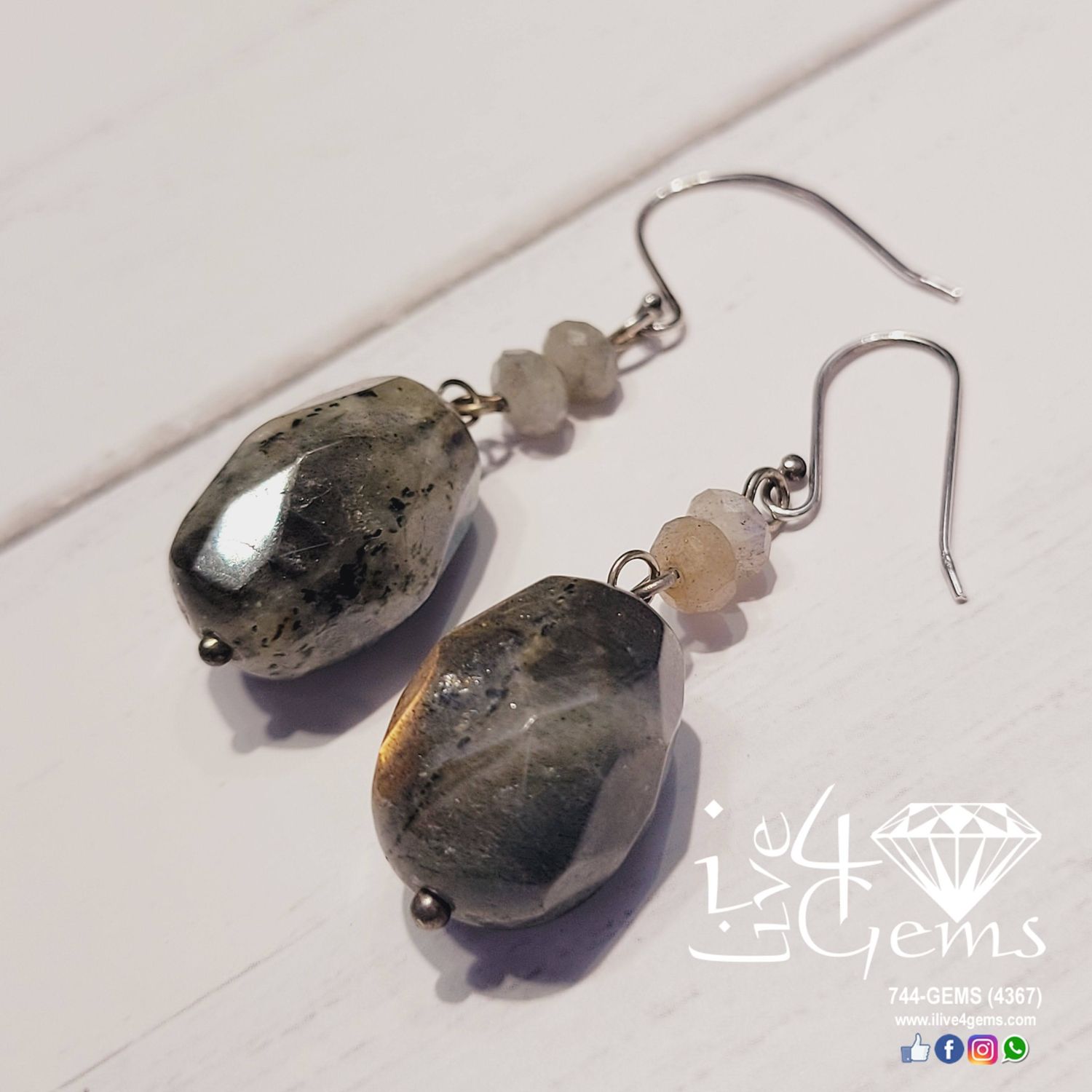 Gemstone Earring Labradorite