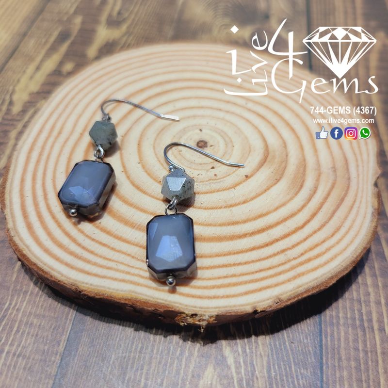 Gemstone Earring Labradorite/Agate