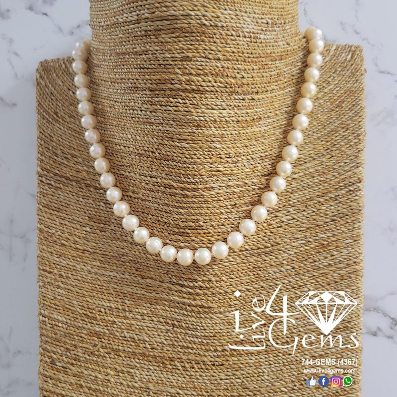 Pearl 20&quot; Necklace Pink