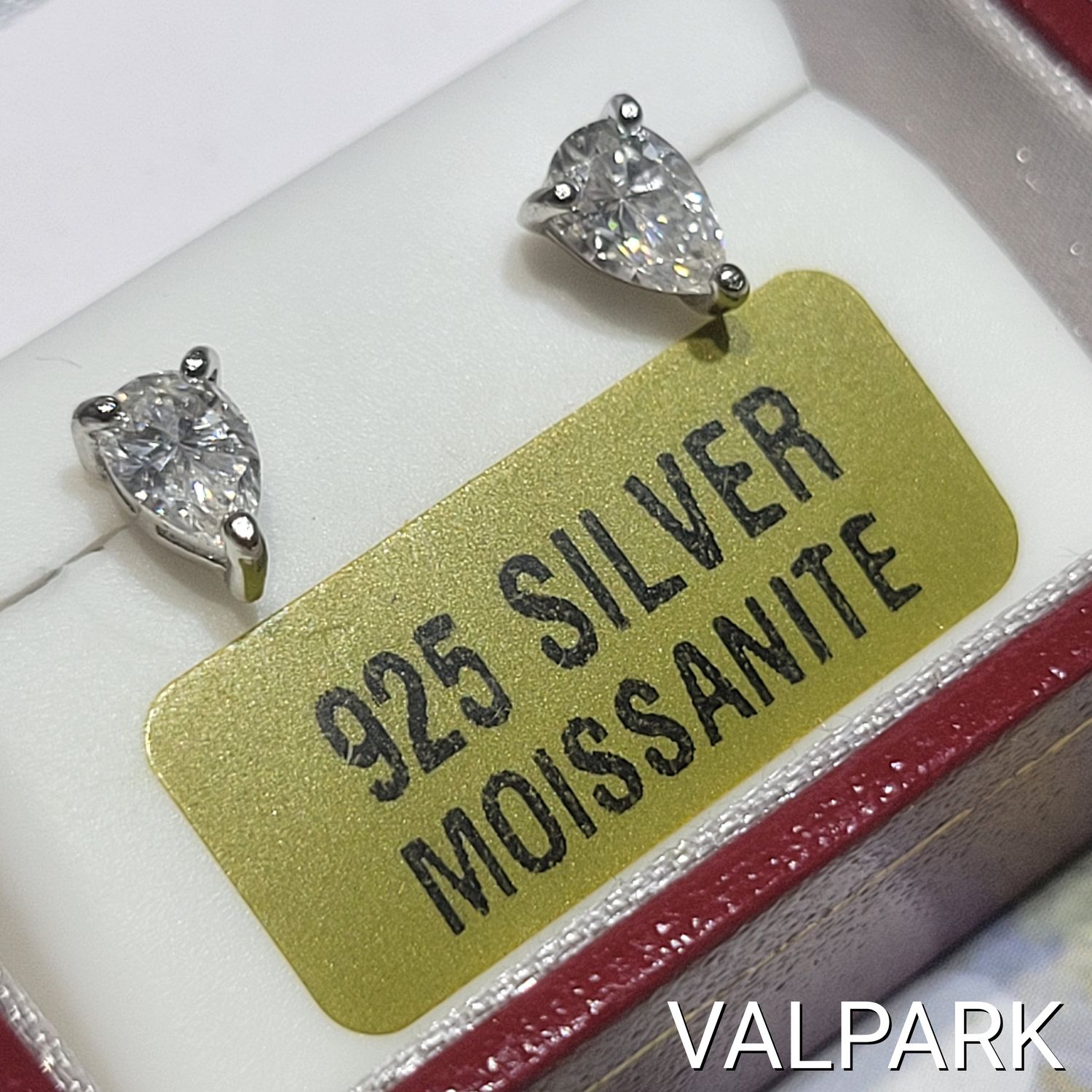 Silver Moissanite Solitaire Pear 0.5ctw