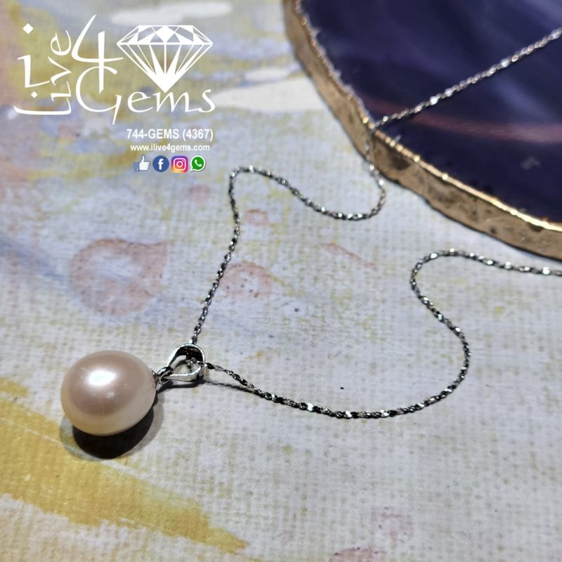 Silver Single Pearl Necklace