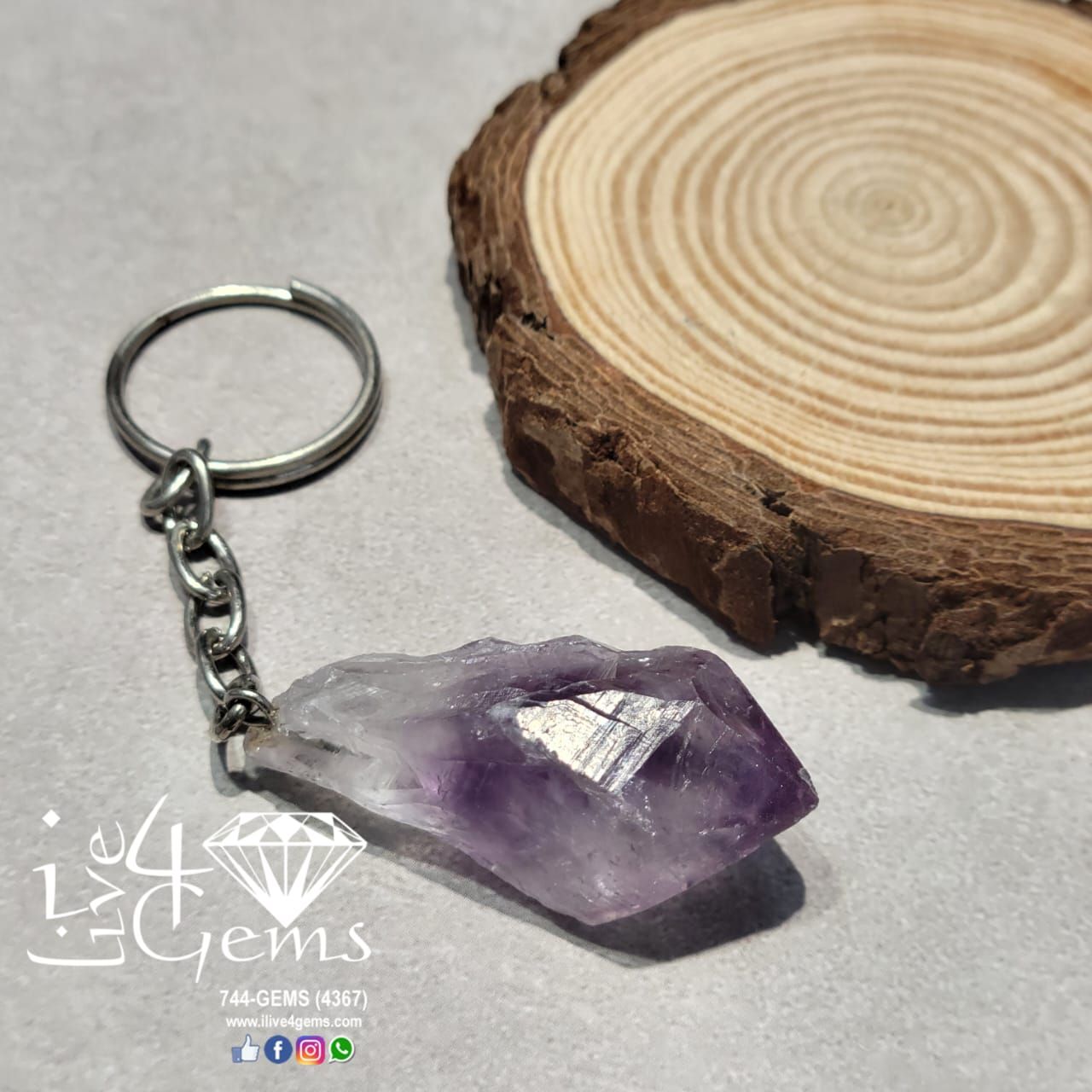 Amethyst Keychain