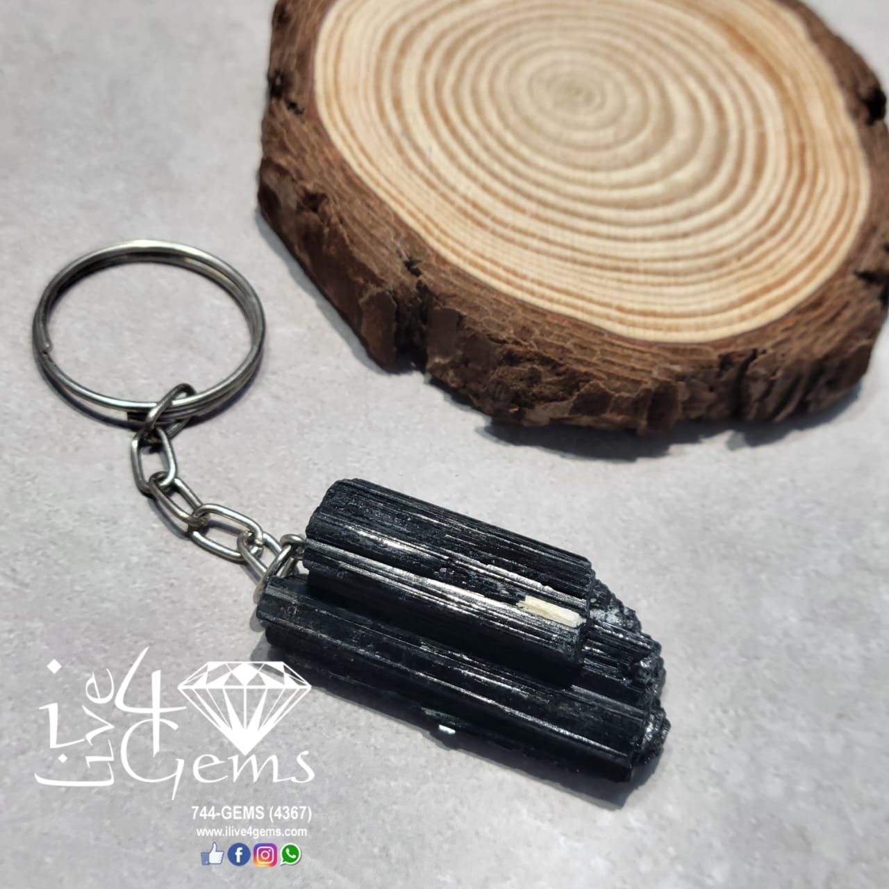 Black Tourmaline Keychain