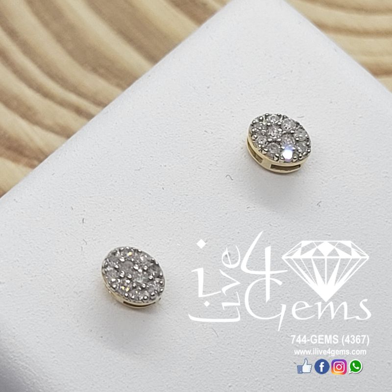 1/10ctw Dia Silver GP Cluster Stud
