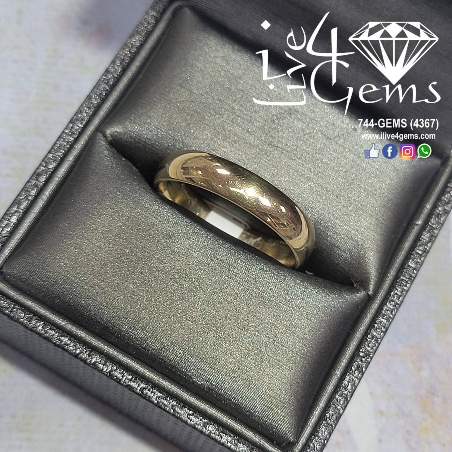 10kt Yellow 5mm Comfort Band Size 12