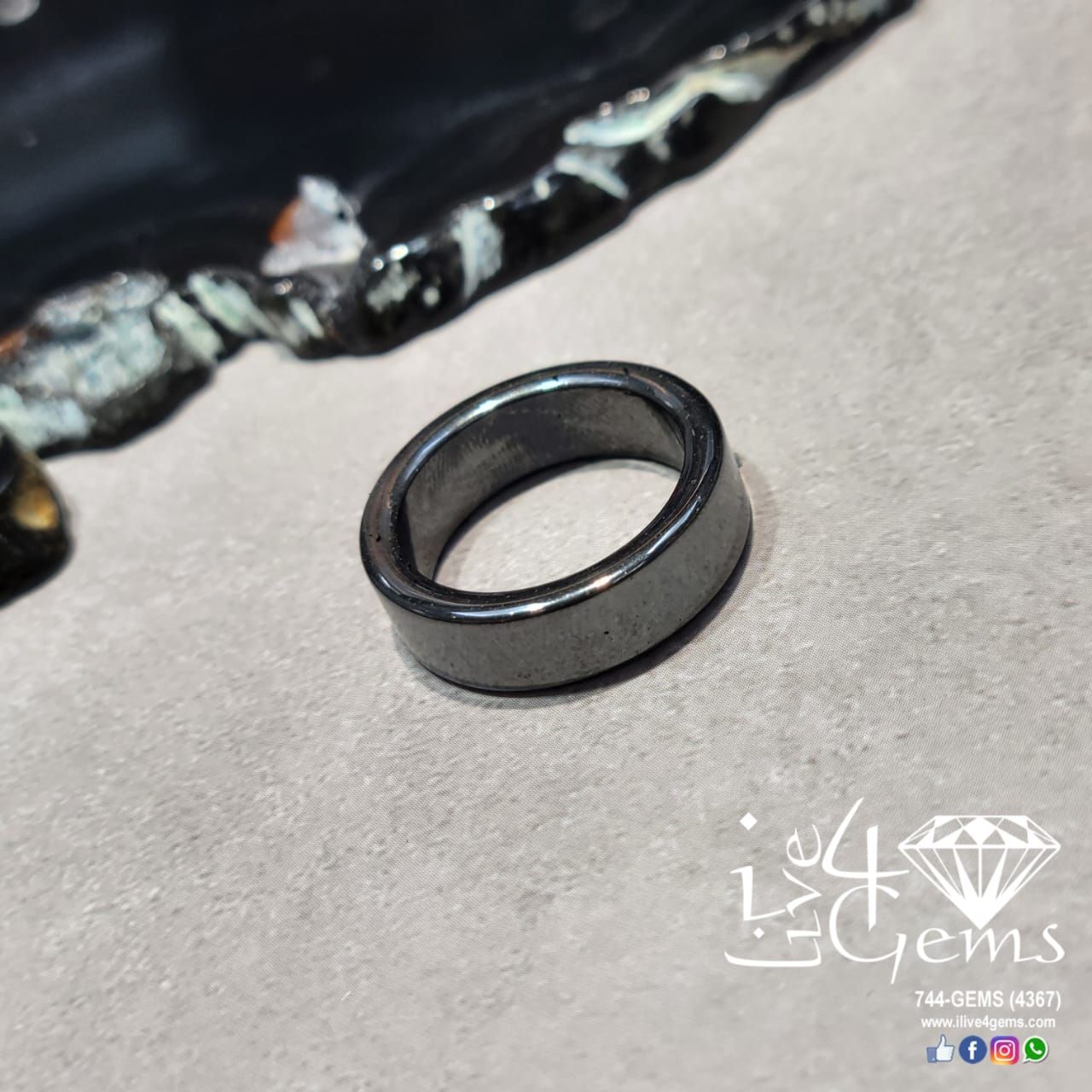 Hematite Gemstone Ring