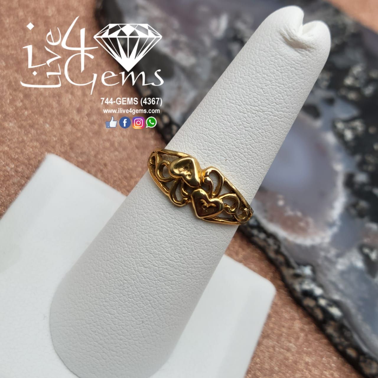 10kty Db Heart Ring