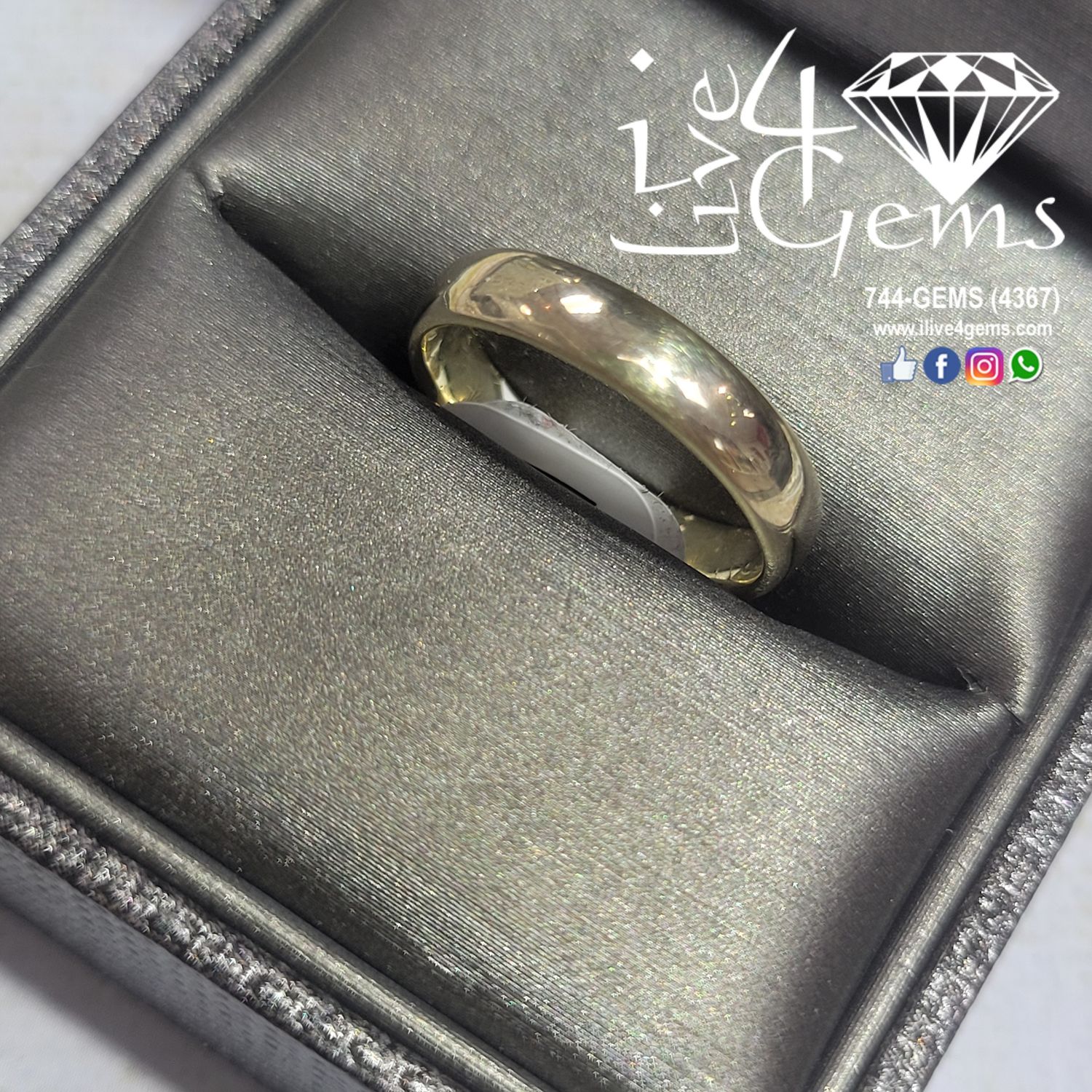10kt Yellow Gold 4mm Comfort Fit Band Size 8
