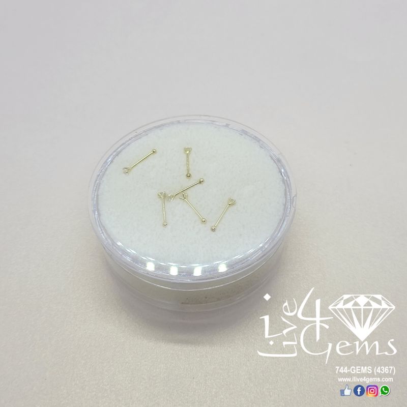 14kt Clear CZ Nose Pin Ball
