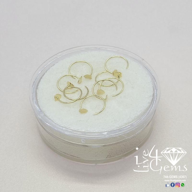 14kt Heart Nose Hoop
